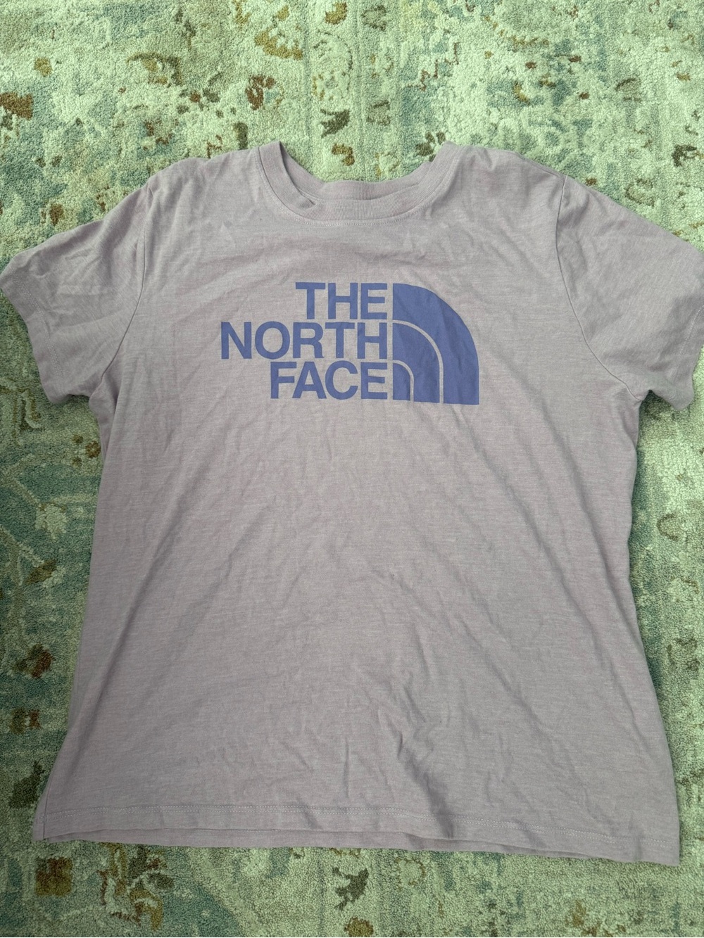 The North Face Lavender Crewneck Tee with Navy Logo